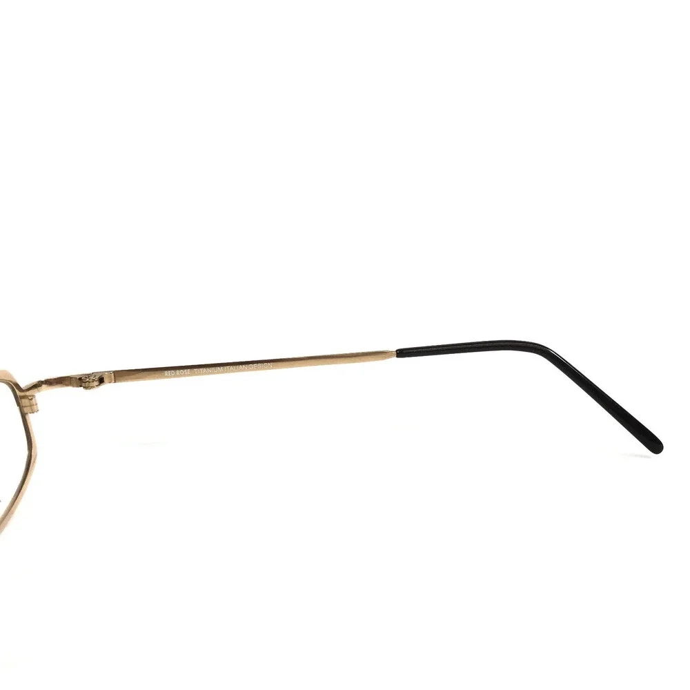 Red Rose Petite Eyeglasses Frames RR597 SHINY BROWN/GOLD Titanium 48-18-135